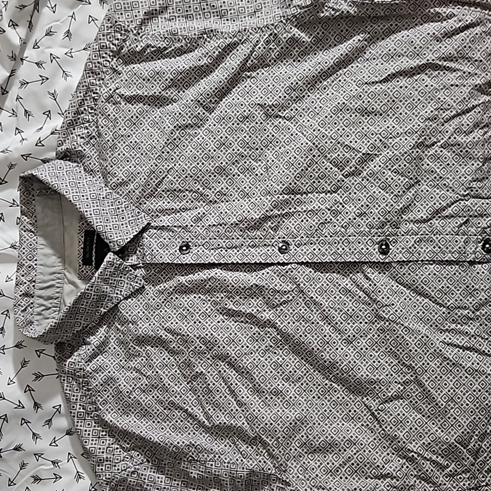 Prana button up dress shirt large gray